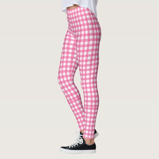 Gingham Pink Yoga Leggings (Links)
