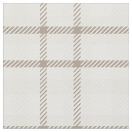 Gingham plaid neutral coffee latte stripes  stoff