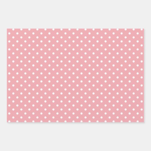 Gingham Polka Dot Pattern Peach Pink Mix and Match Geschenkpapier Set (Vorderseite 2)