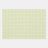 Gingham Polka Dots Light Green Mix and Match Geschenkpapier Set (Vorderseite)