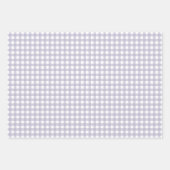 Gingham Polka Dots Pastel Lavender Mix und Match Geschenkpapier Set (Vorderseite)