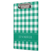 Gingham Prüfmuster Name Print Klemmbrett (Links)
