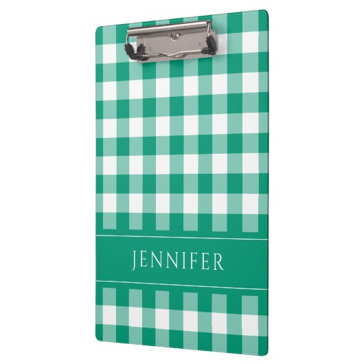 Gingham Prüfmuster Name Print Klemmbrett (Links)