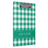 Gingham Prüfmuster Name Print Klemmbrett (Rechts)