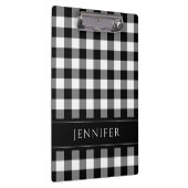 Gingham Prüfmuster Name Print Klemmbrett (Rechts)