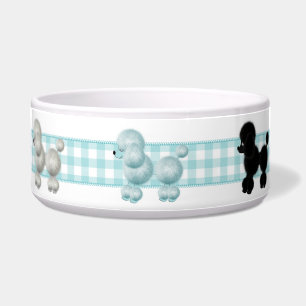 Gingham-Pudel-Hundeschüssel Napf