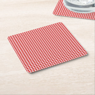 Gingham-PULP PAPER DRINK COASTERS Rechteckiger Pappuntersetzer