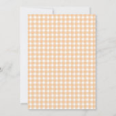 Gingham Pumpkin Baby Shower Einladung (Rückseite)