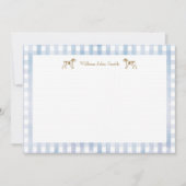 Gingham Puppy Flat Cards Mitteilungskarte (Vorderseite)