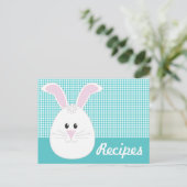 Gingham Rabbit Recipe Postcard Postkarte (Stehend Vorderseite)