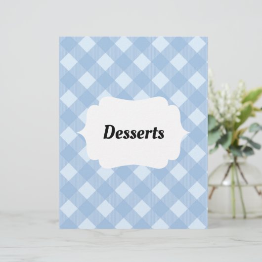 Gingham Recipe Binder Tab Fügeteiler (Stehend Vorderseite)