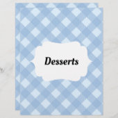 Gingham Recipe Binder Tab Fügeteiler (Vorne/Hinten)