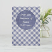 Gingham Recipe Cards (Stehend Vorderseite)