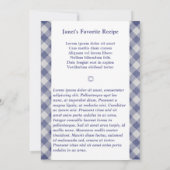 Gingham Recipe Cards (Rückseite)