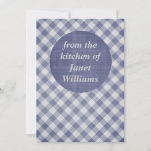 Gingham Recipe Cards
