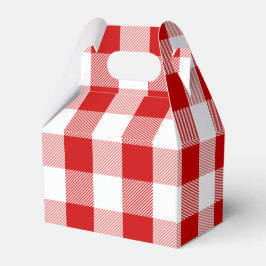 Gingham Red and White Karos Kariert Party Wedding Geschenkschachtel