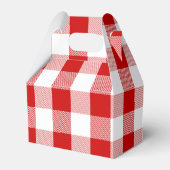 Gingham Red and White Karos Kariert Party Wedding Geschenkschachtel (Vorderseite)