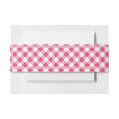 Gingham Red White Einladungsbanderole (Vorderseite Beispiel)