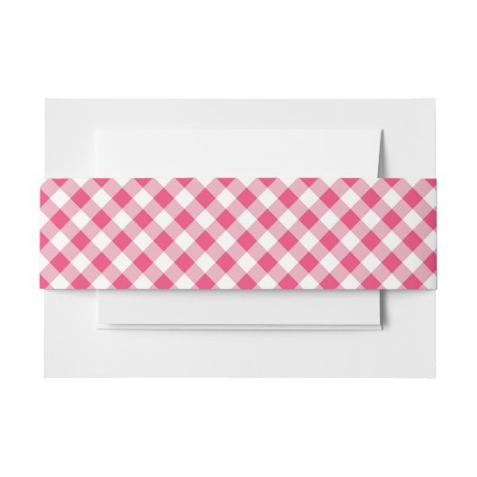 Gingham Red White Einladungsbanderole (Vorderseite Beispiel)