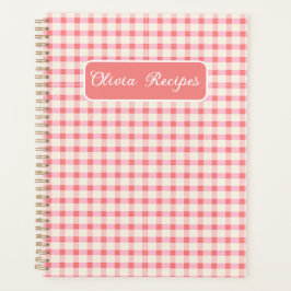 Gingham Rezepte Rosafarben Kariert Niedlich Femini Planer