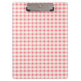 Gingham-Rezepte Rosafarben Kariert Süß Weiblich Klemmbrett