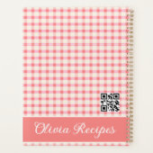 Gingham Rezepte Roségingham-Karo Niedlich Feminine Planer (Rückseite)
