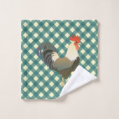 GINGHAM ROOSTER BADHANDTUCH SET (Waschlappen)