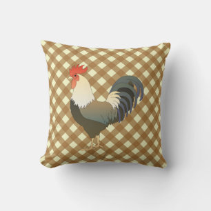 GINGHAM ROOSTER KISSEN