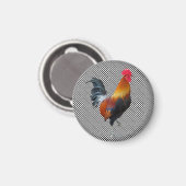 Gingham Rooster Magnet (Vorderseite/Rückseite)