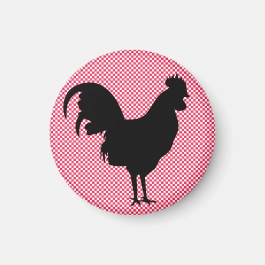 Gingham Rooster Magnet (Vorne)