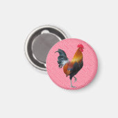Gingham Rooster Magnet (Vorderseite/Rückseite)