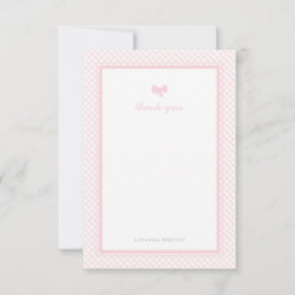 Gingham Rosa Bug Babydusche Dankeskarte