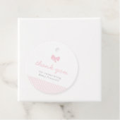 Gingham Rosa Bug Babydusche Geschenkanhänger (Beispiel)