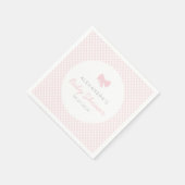 Gingham Rosa Bug Babydusche Serviette (Ecke)