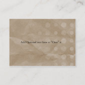 Gingham rosa Retro Business Cards Visitenkarte (Rückseite)