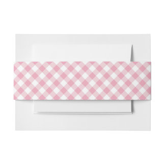 Gingham Rosa Weiß Einladungsbanderole