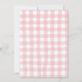 Gingham Rot Ladybug Baby Shower Einladung (Rückseite)