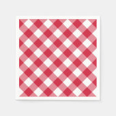 Gingham (rot) serviette (Vorderseite)