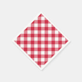 Gingham (rot) serviette (Ecke)