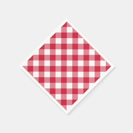 Gingham (rot) serviette (Ecke)