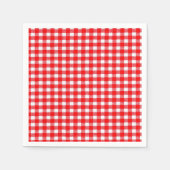 Gingham, Rot und Weiß, traditionelles Picknick Serviette (Vorderseite)