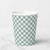 Gingham - Rustikale Herbstdusche | Papier C Pappbecher (Links)