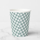 Gingham - Rustikale Herbstdusche | Papier C Pappbecher (Rechts)