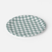 Gingham - Rustikale Herbstdusche | Pappteller (Schrägansicht)