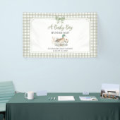 Gingham Sage Green Mallard Duck Baby Duck Banner (Messeveranstaltung)