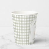 Gingham Sage Green Mallard Duck Baby Duck Pappbecher (Rechts)