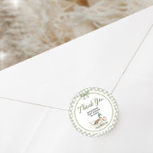 Gingham Sage Green Mallard Duck Baby Duck Runder Aufkleber