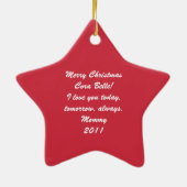 Gingham Santa Custom Foto Ornament (Hinten)