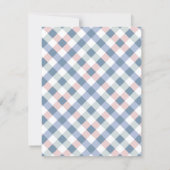 Gingham-Schleifen-Geburtstag Einladung (Rückseite)