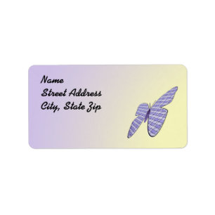 Gingham-Schmetterling Adressaufkleber